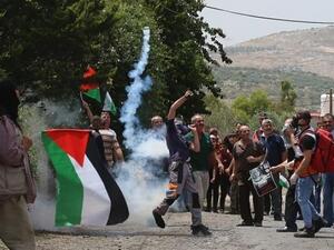 اصابة عشرات الفلسطينيين بمواجهات مع القوات الاسرائيلية في ذكرى النكبة