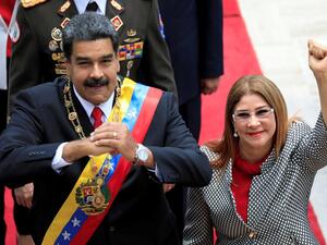 الرئيس الفنزويلي نيكولاس مادورو وزوجته سيليا فلوريز