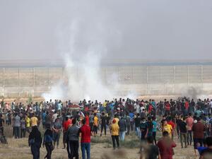 إسرائيل تتصدى بالرصاص لتظاهرة في ذكرى حرق الاقصى شرقي غزة