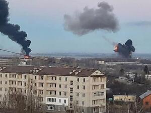 حصيلة اليوم الاول للغزو الروسي.. تدمير 74 هدفا في اوكرانيا منها 11 قاعدة جوية