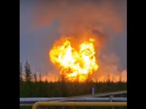 حريق هائل في أكبر حقل للغاز في روسيا