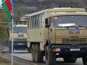 شاحنات عسكرية أذربيجانية تدخل إقليم لاتشين
