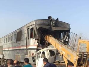 ثلاثة قتلى في اصطدام قطار برافعة في مصر