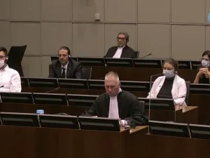 سعد الحريري خلال حضوره جلسة المحكمة