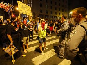 احتجاجات في اسرائيل ضذ مشروع قانون يخنق المظاهرات بسبب كورونا