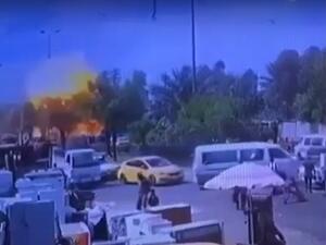 لحظة انفجار السيارة المفخخة بمدينة الصدر في بغداد