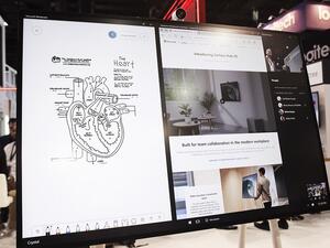 يمتلك جهاز Surface Hub 2S شاشة بمقاس 50 بوصة تعمل بخاصية اللمس المتعدد