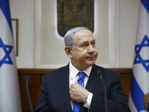 Israeli Prime Minister Benjamin Netanyahu chairs the weekly cabinet meeting at his office in Jerusalem, on June 30, 2019.  Oded Balilty / POOL / AFP