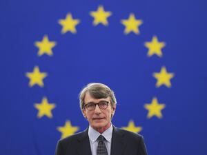 Italian MEP David-Maria Sassoli (S&D Group) delivers a speech after being elected new president of the European Parliament during the first plenary session of the newly elected European Assembly on July 3, 2019 in Strasbourg, eastern France.  FREDERICK FLORIN / AFP