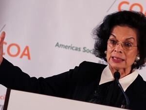 Iconic British actress and human rights activist Bianca Jagger (Twitter)