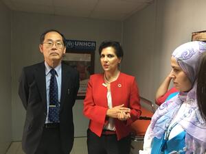The Japanese Ambassador to Jordan, H.E. Mr. Hidenao Yanagi, visited Azraq refugee camp (Twitter)