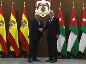 Spanish FM Josep BorrellF has visited Jordan to hold talks with his Jordanian counterpart  Ayman Safadi (Twitter)