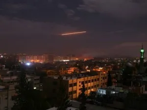 Syrian air defenses confront Israeli attacks (Twitter)