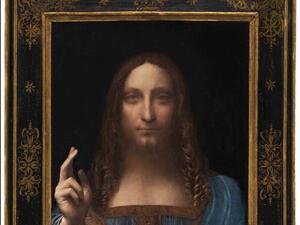 Salvator Mundi, a depiction of Christ as saviour of the world  (Twitter)