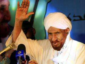 Sudanese political and religious leader Sadiq al-Mahdi (Twitter)