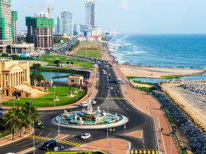 Aerial view of Colombo, Sri Lanka  (Shutterstock)	
