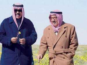  لا يزال الشيخ نواف الأحمد يقف إلى جانب جهود بلاده التي تدعو إلى وحدة الصف الخليجي