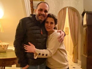 الأمير علي بن الحسين مع شقيقته الاميره هيا