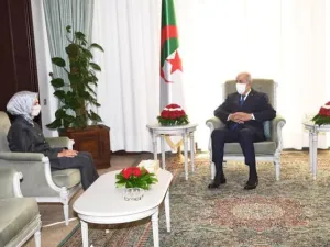  تبون يستقبل السفيرة التركية