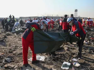 موقع تحطم الطائرة الأوكرانية في إيران