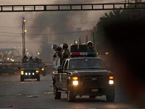 قوات الأمن العراقية في شوارع مدينة البصرة