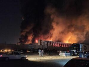 اندلاع حريق كبير في مصنع قرب العاصمة الإيرانية