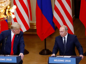 الرئيس الأمريكي دونالد ترامب ونظيره الروسي فلاديمير بوتين 