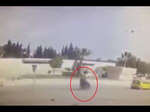 لحظة التفجير قرب السفارة الأمريكية بتونس