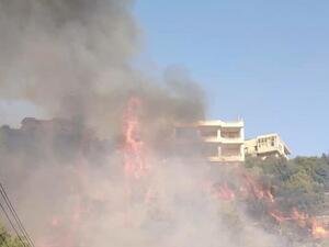 الحرائق تلتهم أحراج ريف حمص الغربي في سوريا