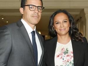 رجل الأعمال سنديكا دوكولو وزوجته إيزابيل دوس سانتوس ابنة الرئيس الأنغولي السابق في نيويورك 