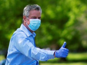 عمدة مدينة نيويورك الأمريكية، بيل دي بلاسيو