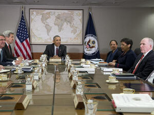 President Barack Obama hosts a meeting of his National Security Council in 2016 /AFP