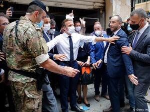 Macron, COVID-19 & Beirut in August 2020 /AFP