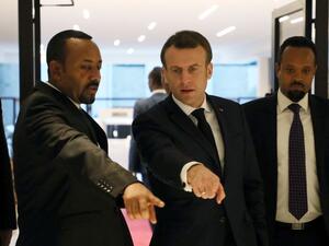 رئيس الوزراء الإثيوبي، آبي أحمد والرئيس الفرنسي ماكرون