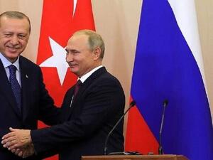 الرئيسان الروسي فلاديمير بوتين والتركي رجب طيب أردوغان