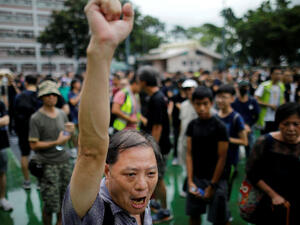 محتجون في هونغ كونغ