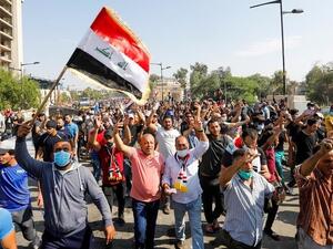 بدأت اعتصامات الطلبة يوم الاثنين الماضي في بغداد وعدد من المحافظات