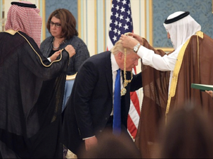 US Donald Trump during his visit to Saudi Arabia in 2017. (AFP)