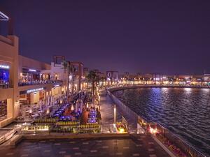 The Pointe at Palm Jumeirah by night.