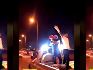 The two men were filmed kissing in Riyadh 
