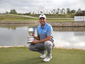 Garcia with KLM Open trophy