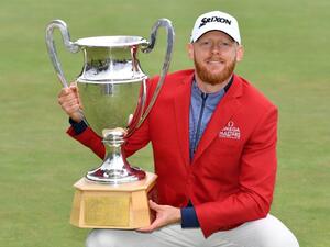 Soderberg with the Omega European Masters trophy