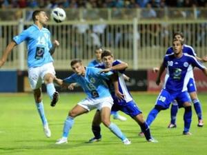   Faisali in action against Ramtha in the final of the Jordan Cup at the Amman Stadium on Saturday (Photo: Al Rai)