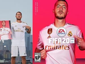 هازارد على غلاف لعبة فيفا 20