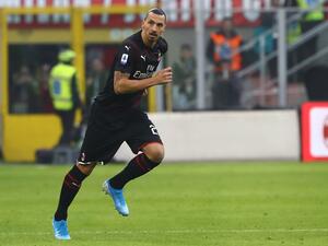 إبراهيموفيتش في ظهوره الأول بعد عودته لميلان