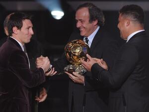 صورة أرشيفية لرونالدو وميشيل بلاتيني وميسي