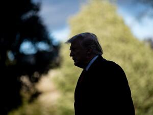 US President Donald Trump returns to the White House on April 15, 2019, in Washington, DC.  (Brendan Smialowski / AFP)