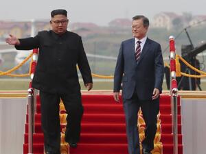 North Korean Leader Kim welcomes South’s Moon in Pyongyang for denuclearisation talks. (AFP/ File)