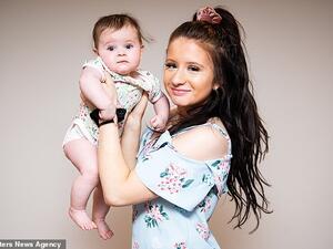 Beth Martin (pictured middle), 18, from St Anne's, Blackpool was stunned when she went into labour during riot training as she had no idea she was even pregnant. (Daily Mail)