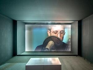 An installation view of Abu Hamdan's "Walled Unwalled" as seen during its premiere during the 2018 Abraaj Group Art Prize exhibition, at Art Dubai. (Photo courtesy of Art Dubai)